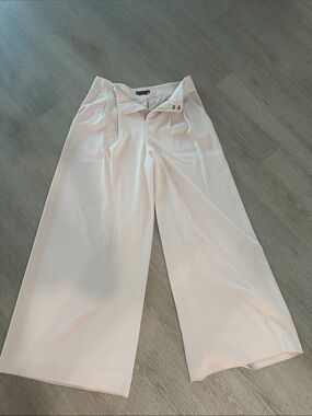Alice + Olivia Blush Wide-Leg Cropped Pants